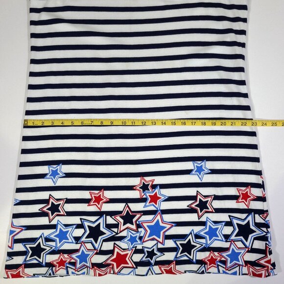 Kim Rogers - Women's Size XL - Tank Top - Blue & White Striped With Stars - Picture 8 of 10